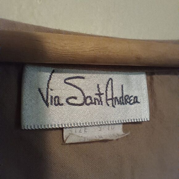 Vintage Via Sant Andrea Jumper Dress-Size 9/10-Pockets-1990s-Adjustable Back - Picture 8 of 9